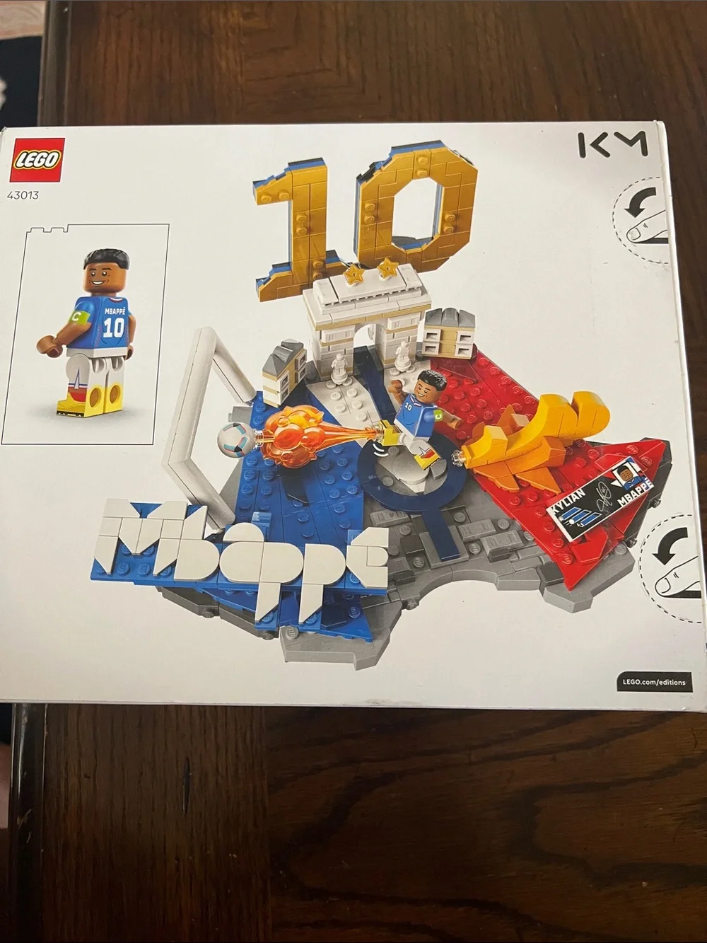 Lego Soccer Highlights Display - Blue, Red, Gold  Kylian Mbappe New